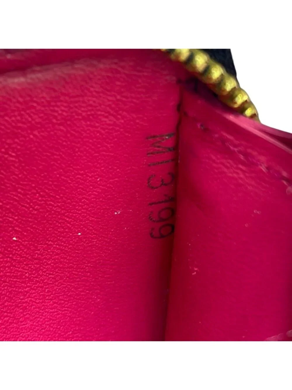 Louis Vuitton Comete Wallet Portefeuille L-shaped Zipper Leather Black Pink